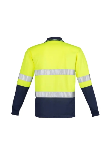 Picture of Syzmik, Mens Hi Vis Spliced L/S Polo - Hoop Taped